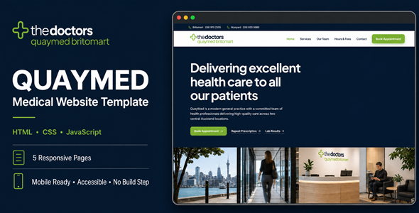 QuayMed 医疗诊所网站模板