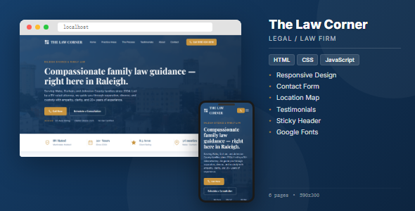 The Law Corner — 律所官网模板 preview 1
